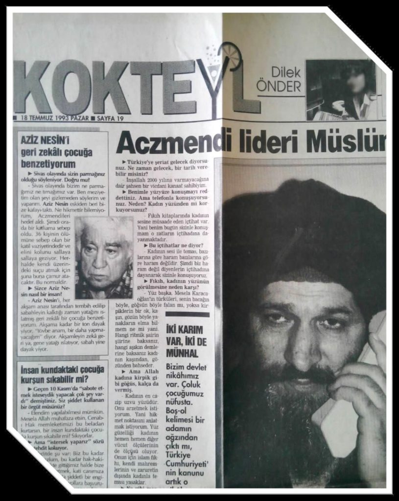 Hürriyet Gazetesi Mülakatı 1993